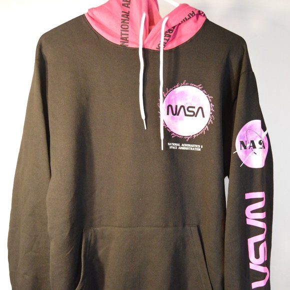 Rare Nasa Space Pink Planet Moon Hoodie 